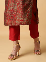 Maroon Silk Kurta and Pant - 31842