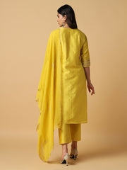 Yellow Straight Kurta Set - 32097