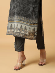 Printed Gray Kurta Set - 32158