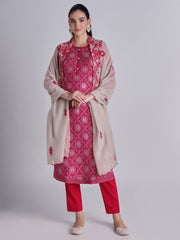 Embroidered Pink Kurta Set - 33198