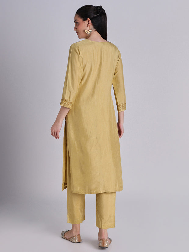 Mustard Kurta Set - 33222