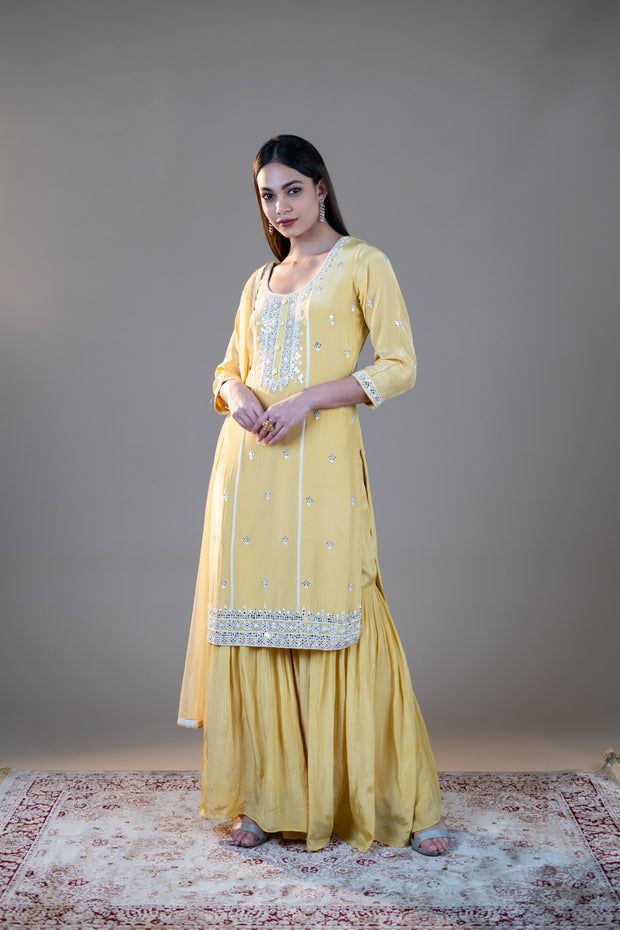 Anaanya's Lime Yellow Salwar Suit