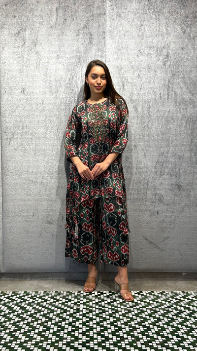 PRINTED EMBELLISHED CO-ORD SET