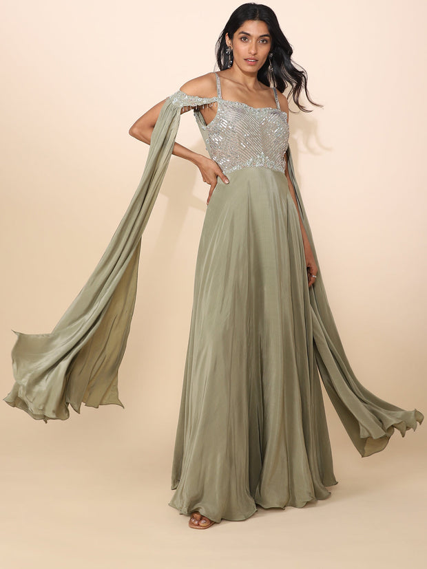 2018 Light Green Sheer Ladies Fashion Party Dress Evening Gown - China  Evening Dress and Evening Gown price | Made-in-China.com
