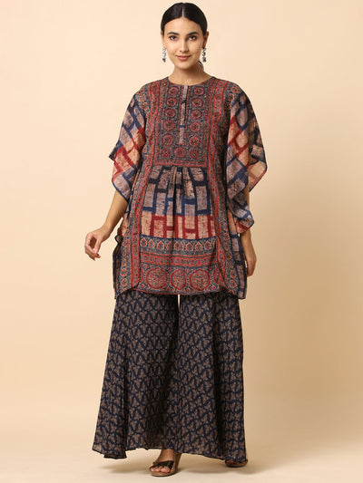 Georgette Kaftan Top with Palazzo Pants - 23033