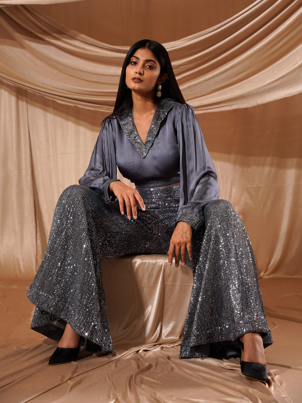 Off Shoulder Crop Top With Sharara In Wine – Spend Worth Clothing | All  Rights Reserved.
