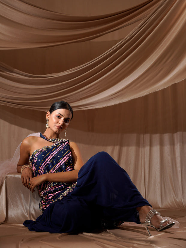 Beaded Jumpsuit with Dupatta - 27843