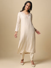 Embroidered Straight Kurta Set - 28798