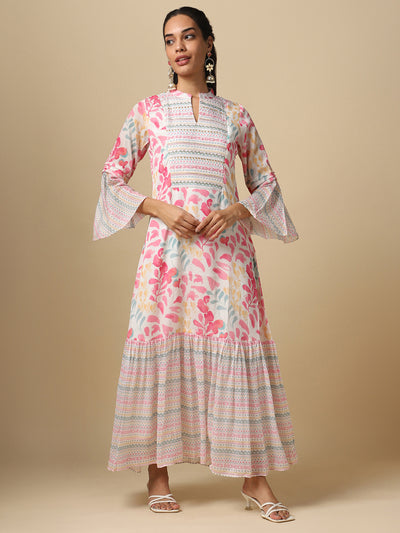 Printed Ruffled Kurta - 28816